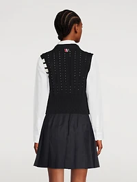 Cable-Knit Merino Wool Vest