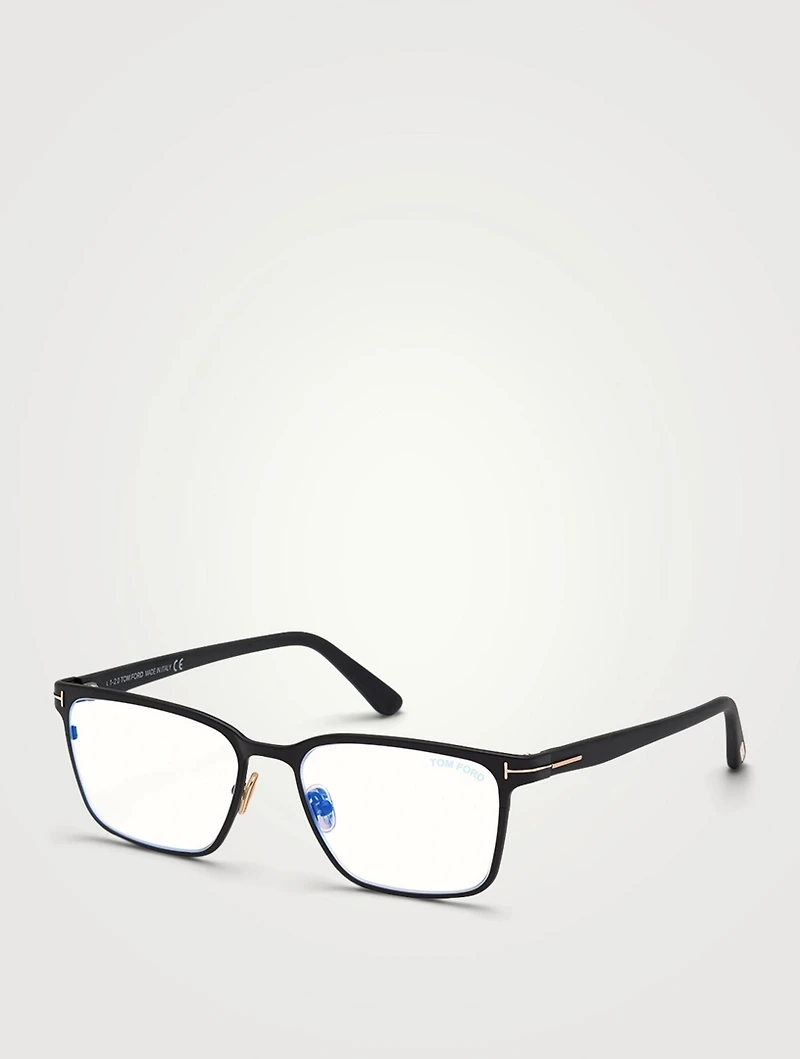 Rectangular Optical Glasses With Blue Block Lenses
