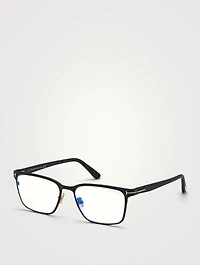 Rectangular Optical Glasses With Blue Block Lenses