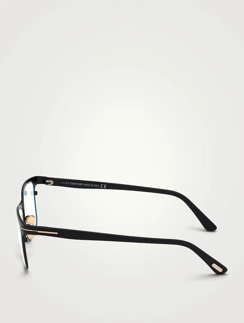Rectangular Optical Glasses With Blue Block Lenses