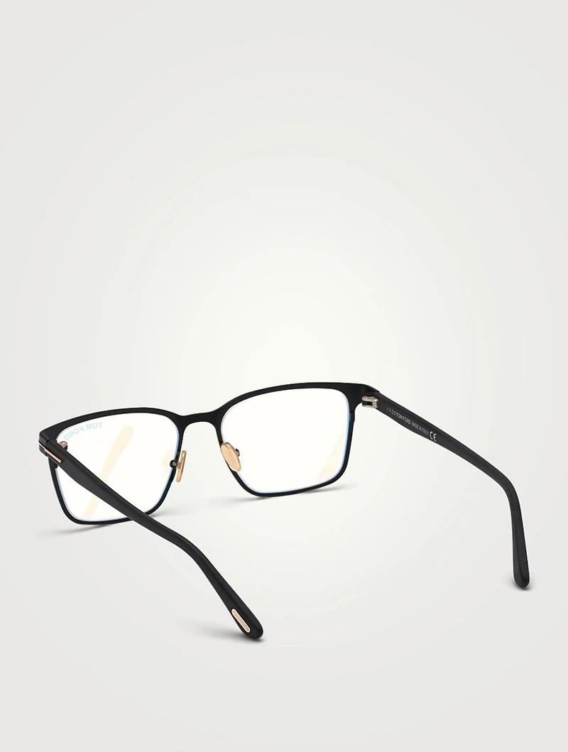 Rectangular Optical Glasses With Blue Block Lenses
