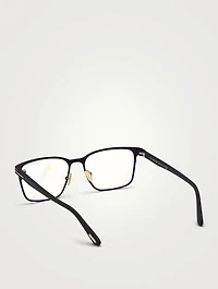 Rectangular Optical Glasses With Blue Block Lenses