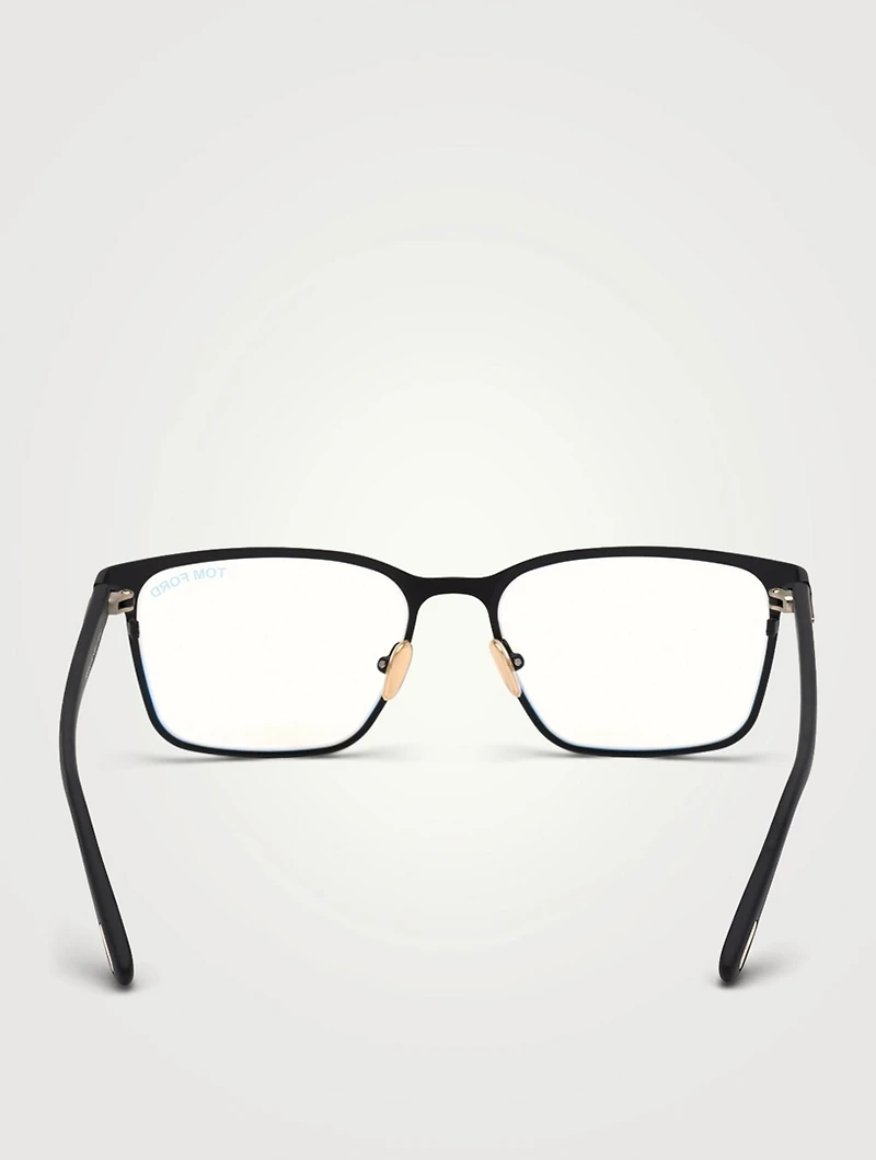 Rectangular Optical Glasses With Blue Block Lenses