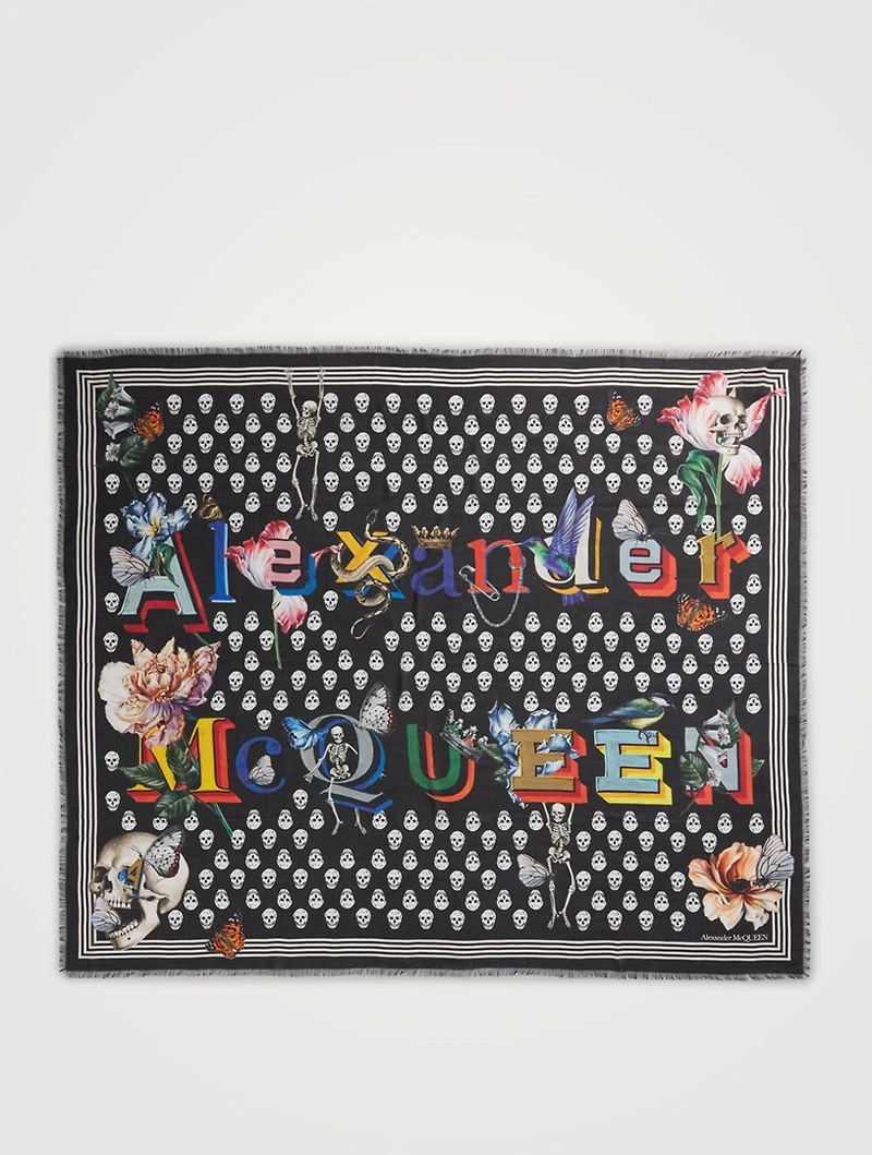 Modal Skull Biker Scarf With Logo