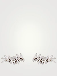 Fireworks 18K White Gold Earrings With Diamonds