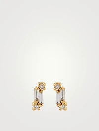 Fireworks 18K Gold Cali Classic Stud Earrings With Diamonds
