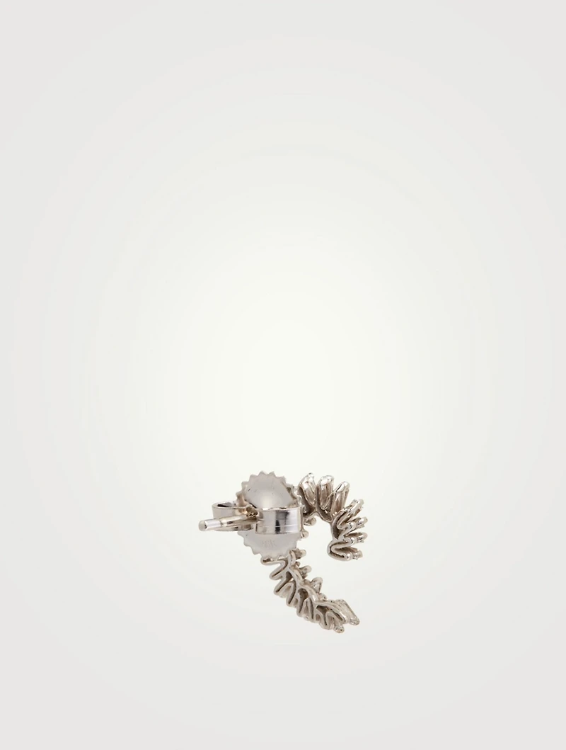 Fireworks 18K Gold Spiral Earrings With Diamonds