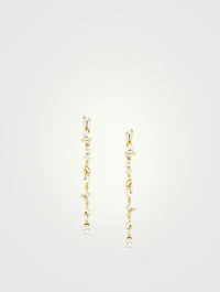 Fireworks 18K Gold Iva Linear Earrings With Diamonds