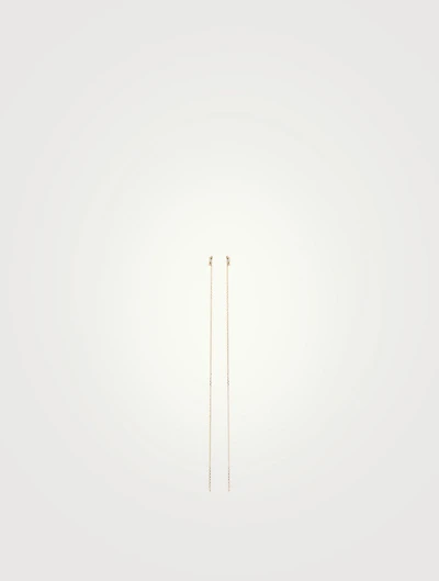 Fireworks 18K Gold Drop Chain Earrings With Diamonds