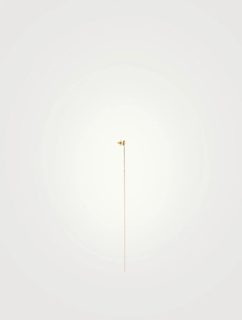 Fireworks 18K Gold Drop Chain Earrings With Diamonds