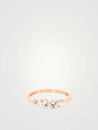 Small Fireworks 18K Rose Gold Sparkler Ring With Diamonds