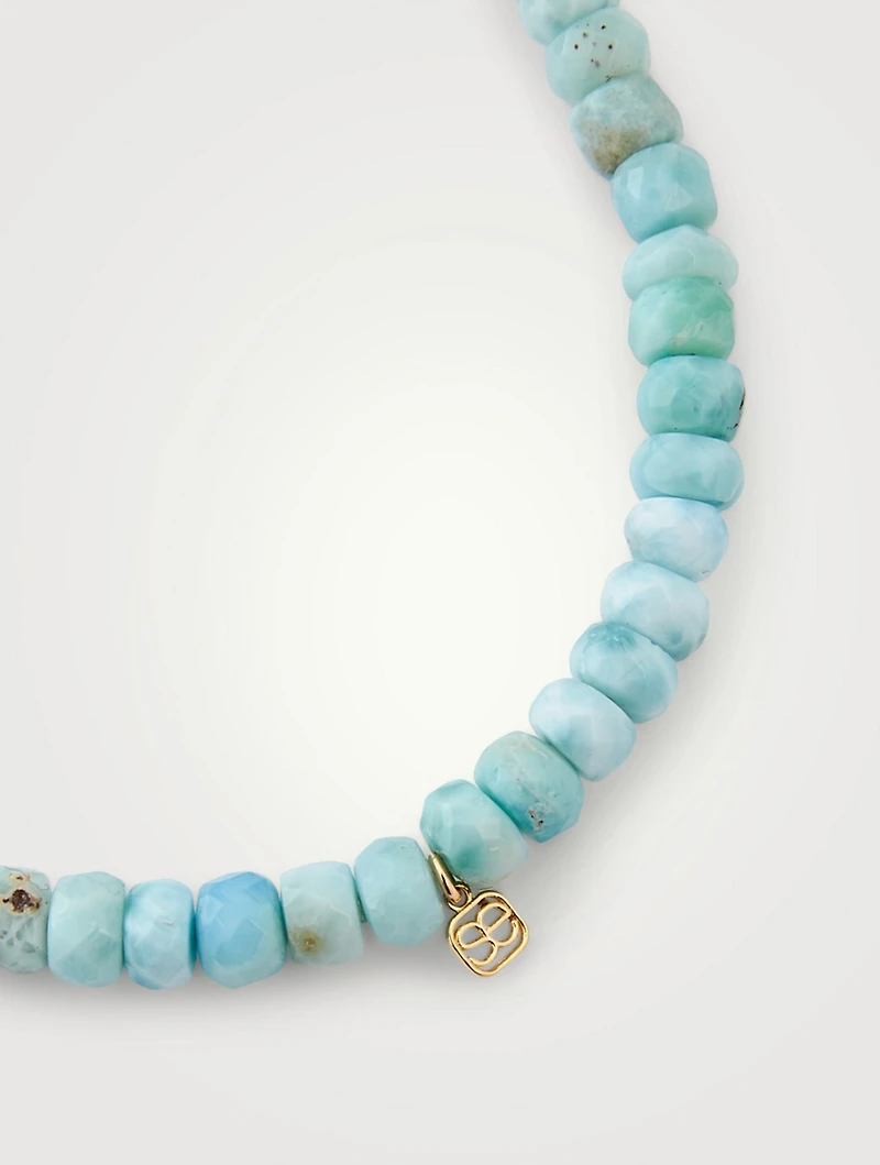 Beaded Bracelet With 14K Gold Diamond Starburst Charm
