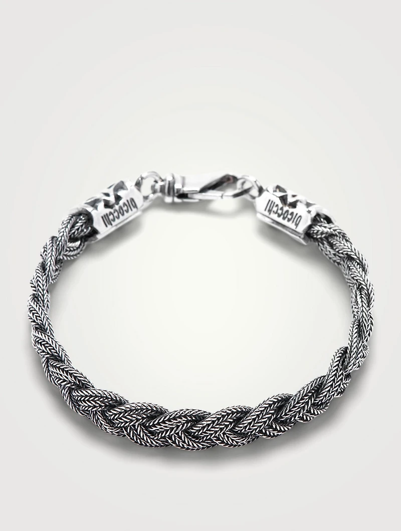 Sterling Silver Braided Chain Bracelet