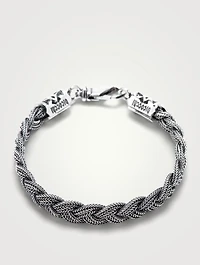 Sterling Silver Braided Chain Bracelet