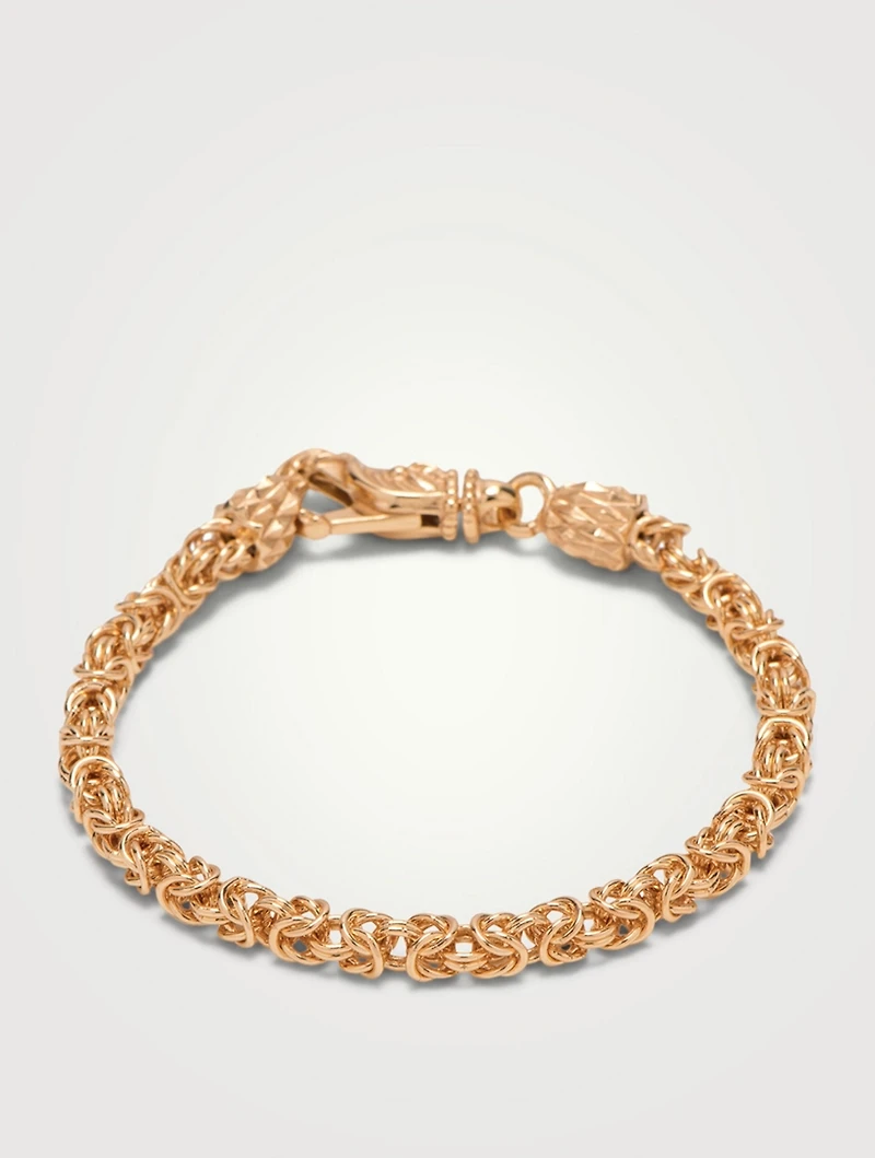 Small 24K Goldplated Byzantine Chain Bracelet
