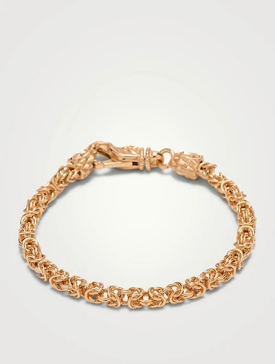 Small 24K Goldplated Byzantine Chain Bracelet