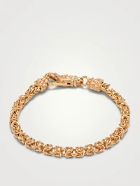 Small 24K Goldplated Byzantine Chain Bracelet