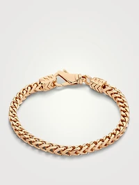 24K Goldplated Franco Square Chain Bracelet
