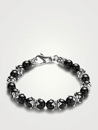 Sterling Silver Tourmaline Beaded Bracelet