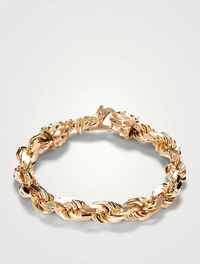 Medium 24K Goldplated Rope Chain Bracelet