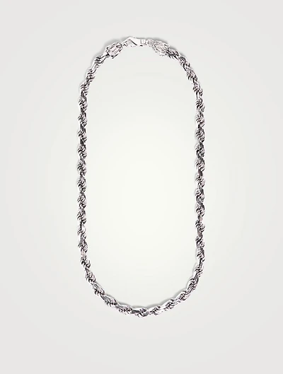 Sterling Silver Rope Chain Necklace