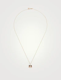 14K Gold Robots Necklace With Diamonds
