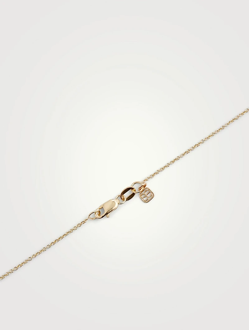 14K Gold Robots Necklace With Diamonds