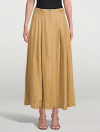 Tulay Hemp A-Line Midi Skirt