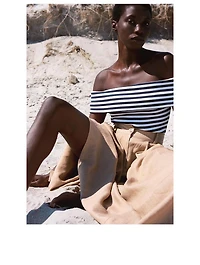 Tulay Hemp A-Line Midi Skirt