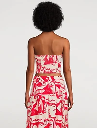 Rilynn Hemp Bustier Top Helios Print