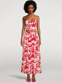 Rilynn Hemp Bustier Top Helios Print