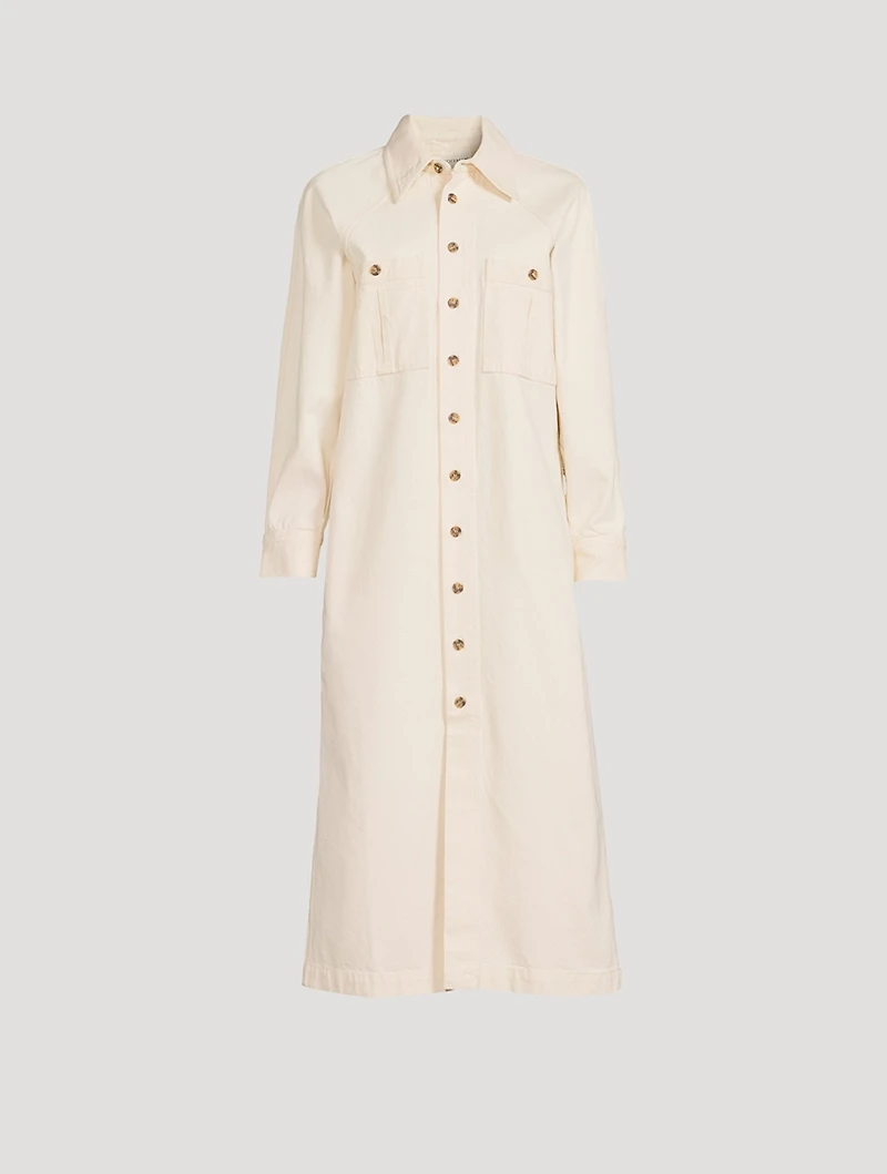 Charolette Organic Cotton Denim Shirt Dress
