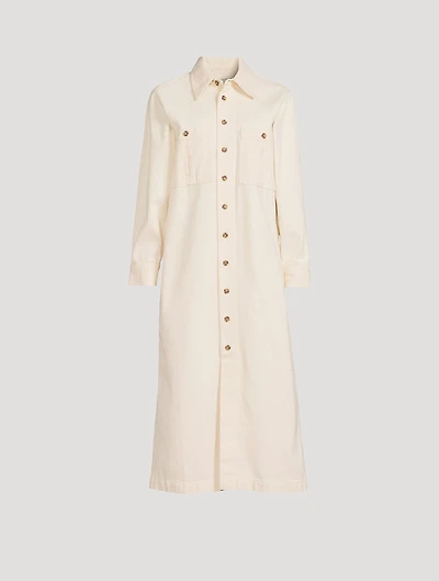 Charolette Organic Cotton Denim Shirt Dress