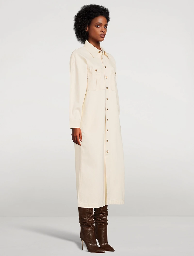 Charolette Organic Cotton Denim Shirt Dress