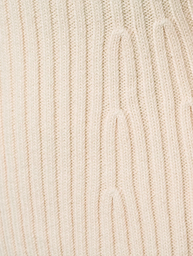 Nasira Ribbed Organic Cotton Boatneck Sweater
