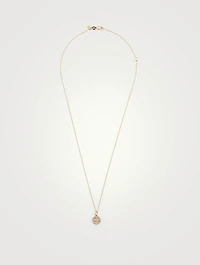 14K Gold Happy Face Necklace With Diamonds