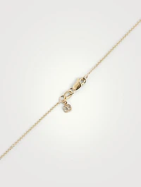 14K Gold Happy Face Necklace With Diamonds