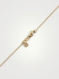 14K Gold Hummingbird Necklace With Diamonds And Sapphire