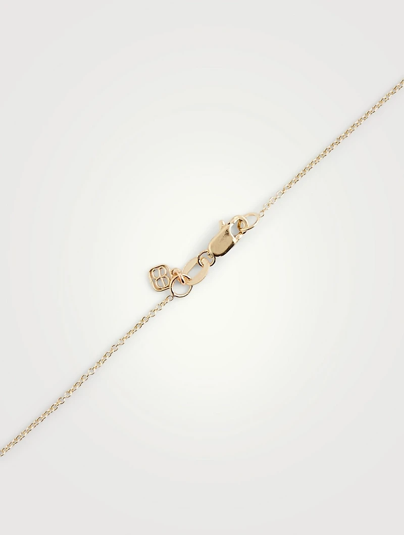 Large 14K Gold Love Necklace With Diamonds