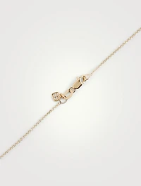 Large 14K Gold Love Necklace With Diamonds