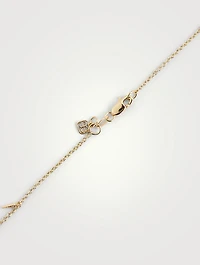 14K Gold Fringe Necklace With Diamonds
