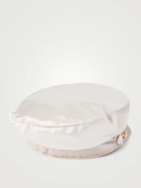 Marina Velvet Marine Cap With Chain