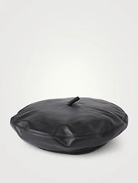 Carter Leather Beret Hat