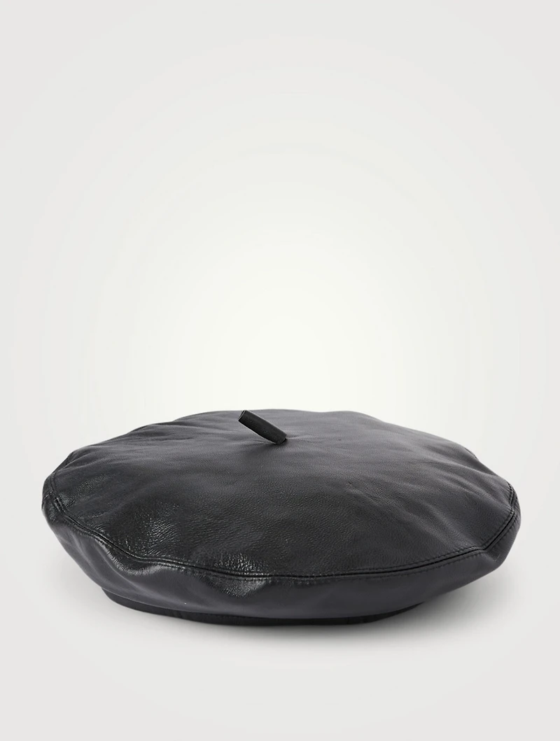 Carter Leather Beret Hat