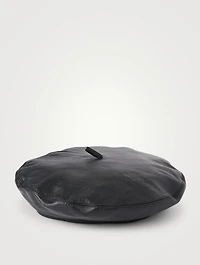 Carter Leather Beret Hat