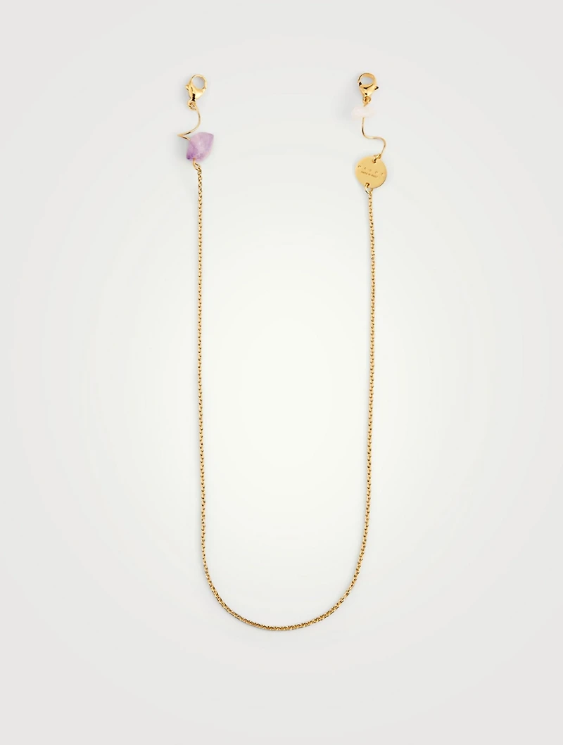 Tears Mask Chain With Amethyst And Quartz