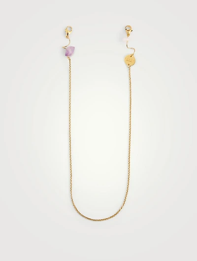 Tears Mask Chain With Amethyst And Quartz
