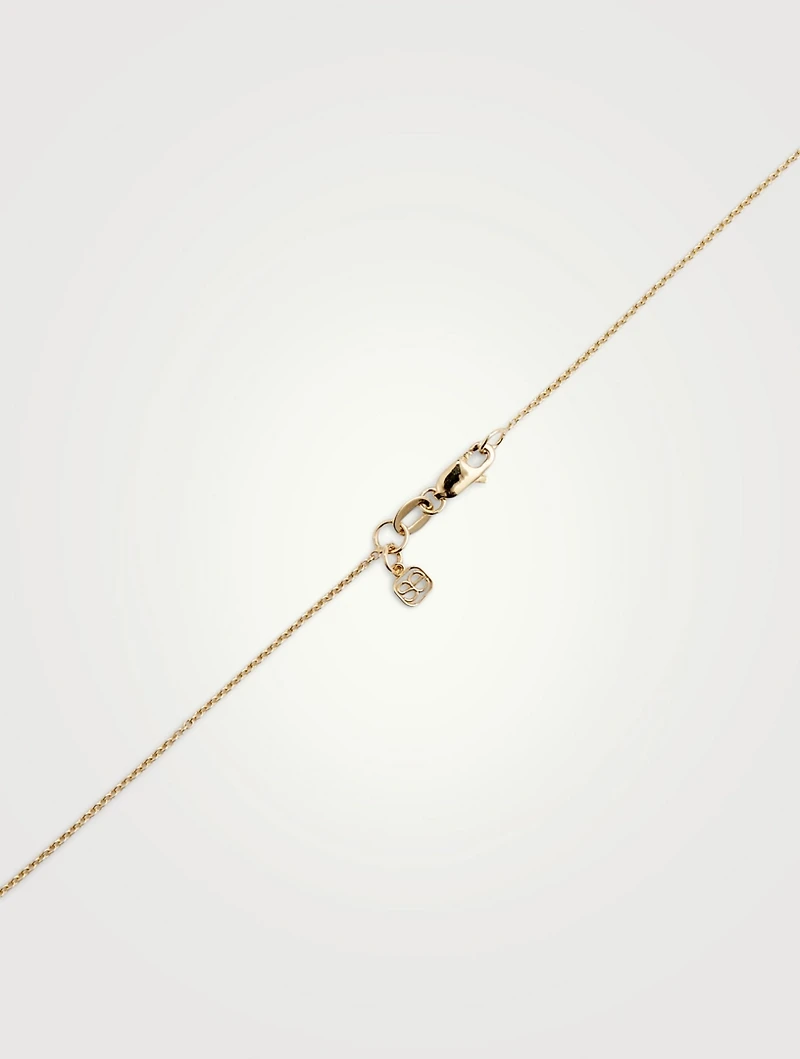 14K Gold Icons Good Luck Necklace With Diamonds