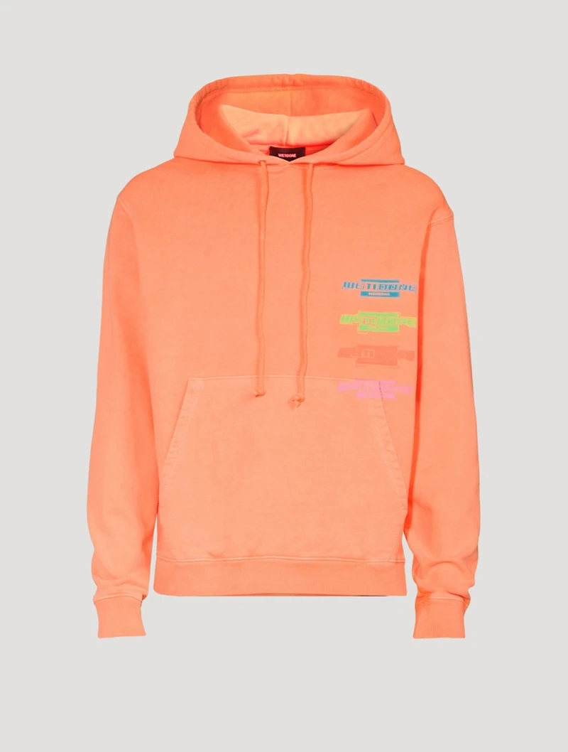 Cotton Hoodie With Multi Logo