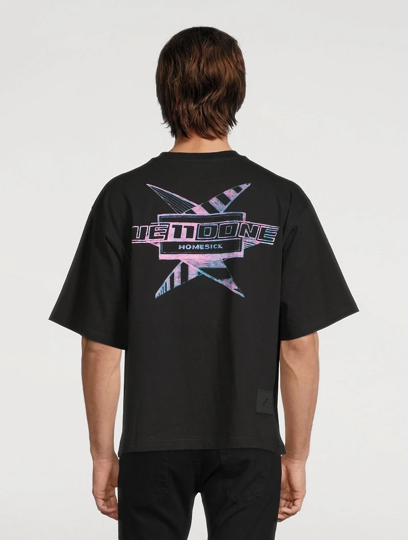 Cotton T-Shirt With Multi Logo